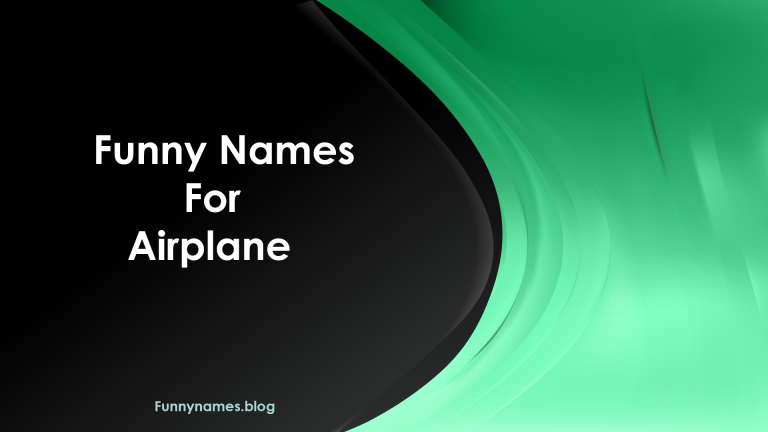 Funny Airplane Names Ideas