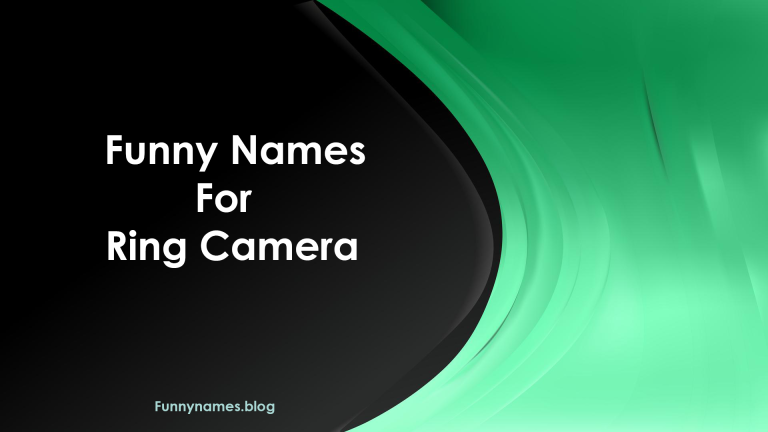 Funny Names For Ring Camera